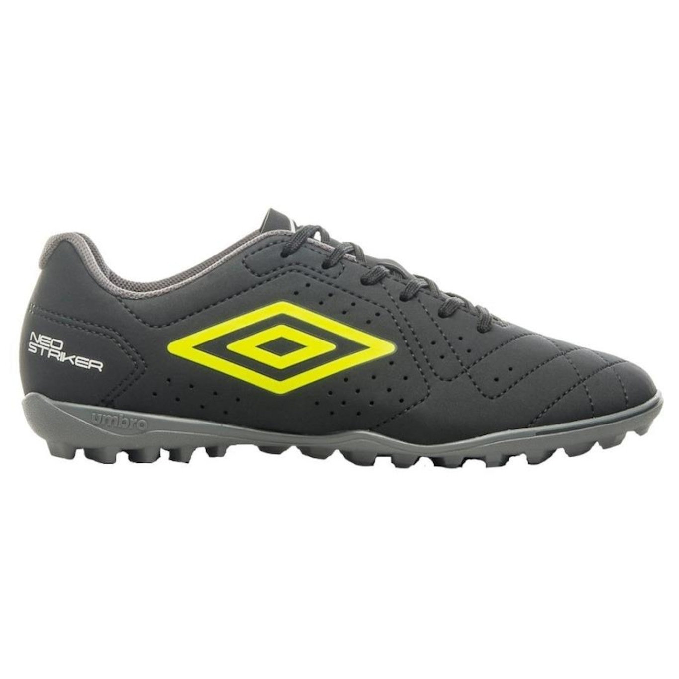 Chuteira Umbro Society Neo Striker Masculino Preto e Verde - Foto 1