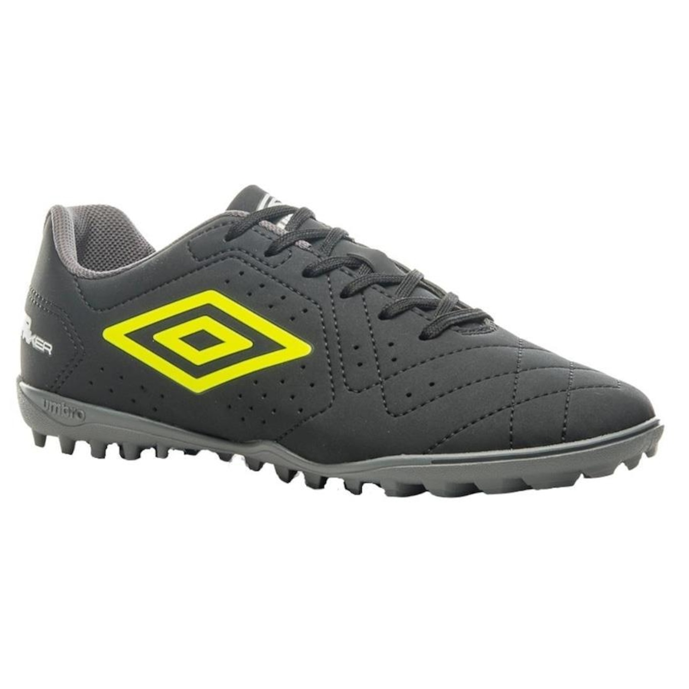 Chuteira Umbro Society Neo Striker Masculino Preto e Verde - Foto 2