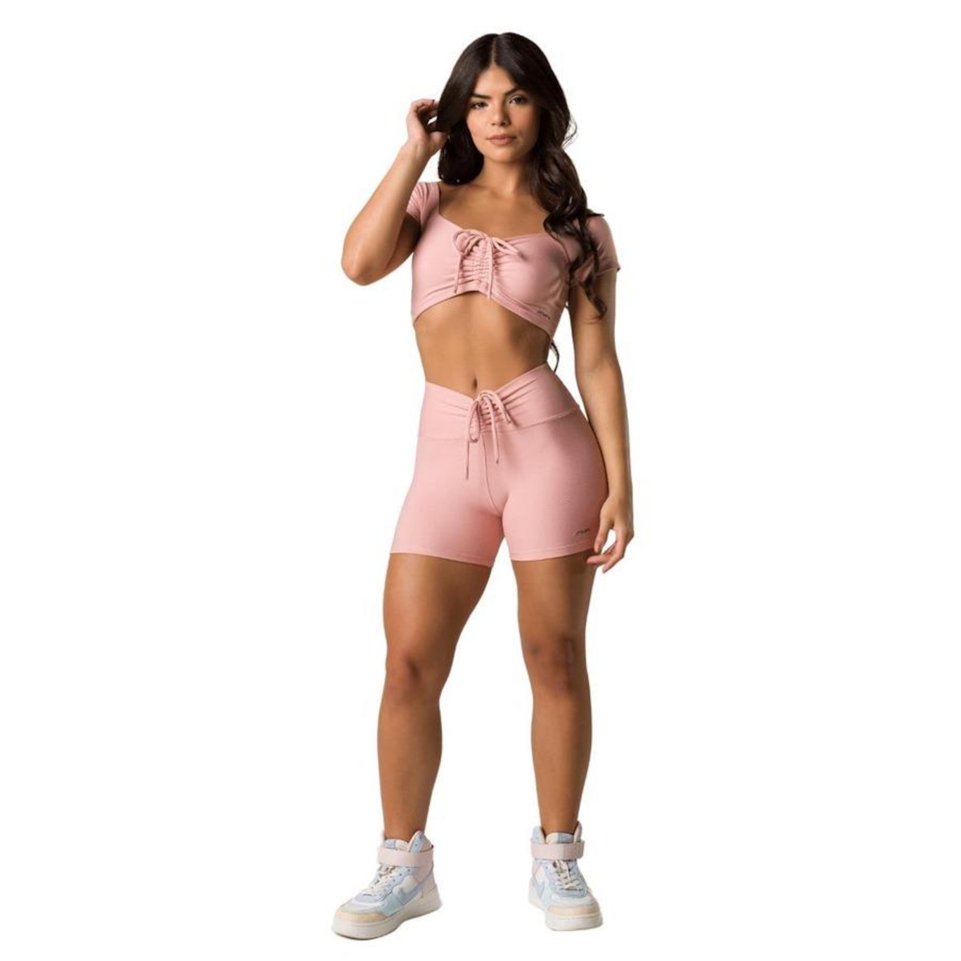 Conjunto AVA Fitness com Top + Short - Feminino - Foto 1