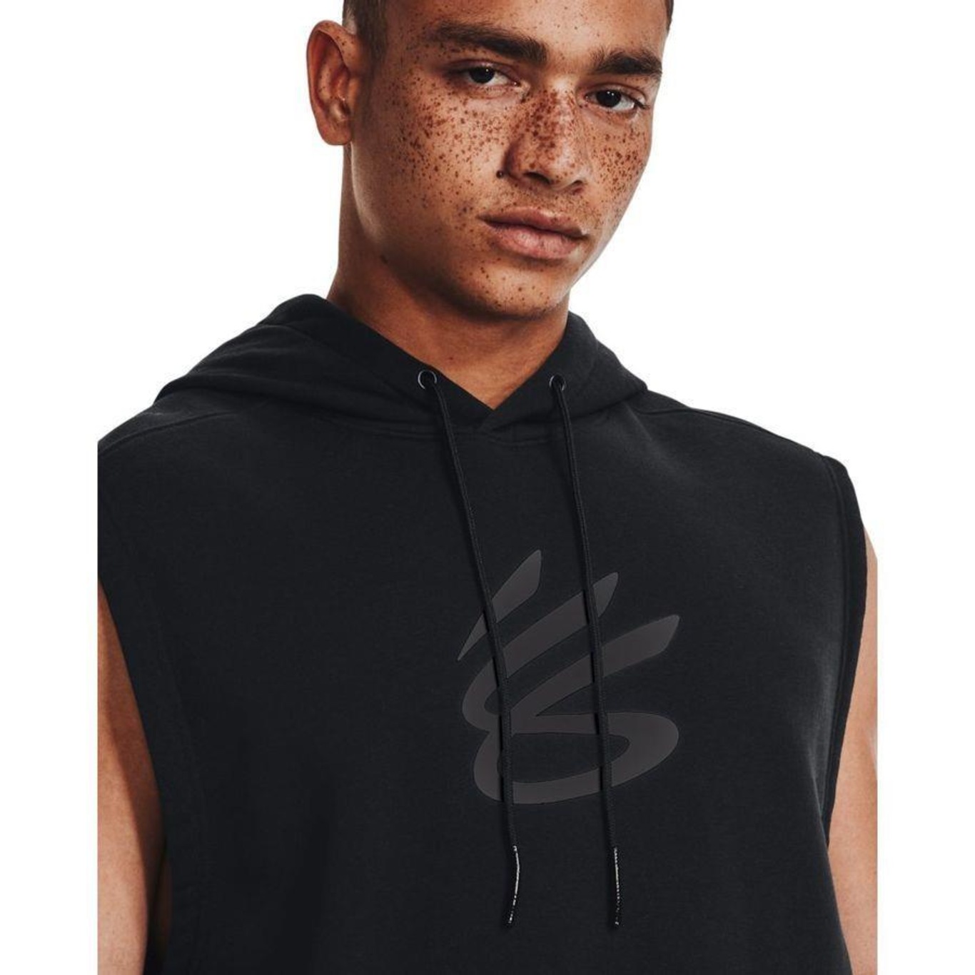 Camiseta Regata Under Armour Curry Fleece Slvls Hoodie - Masculina - Foto 4