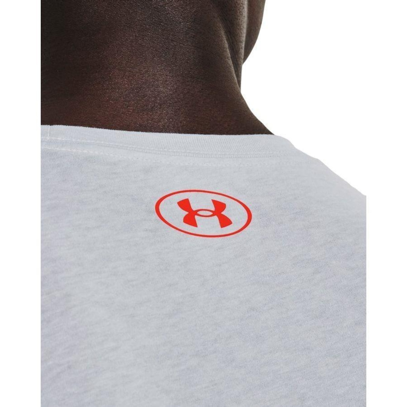 Camiseta Under Armour Big Logo Masculina - Cinza+Branco