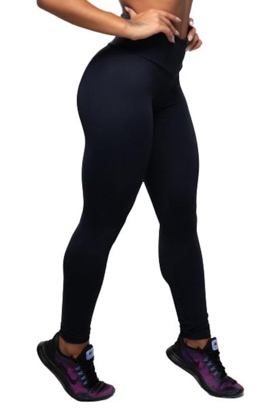 Kit Calça Legging Belmento Básica Cintura Alta - 2 Unidades - Feminina - Foto 4