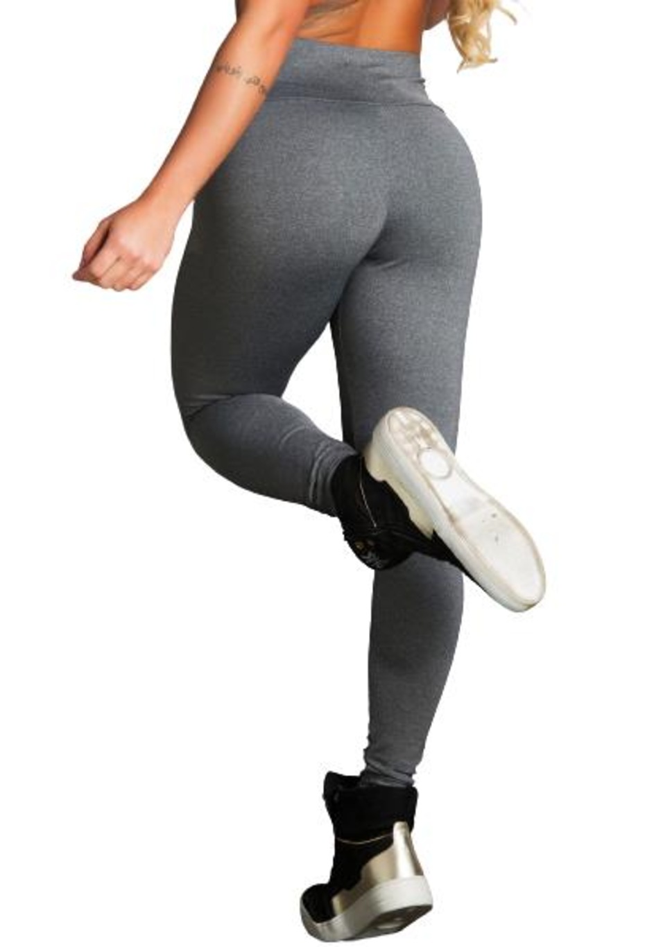 Kit Calça Legging Belmento Básica Cintura Alta - 2 Unidades - Feminina - Foto 3