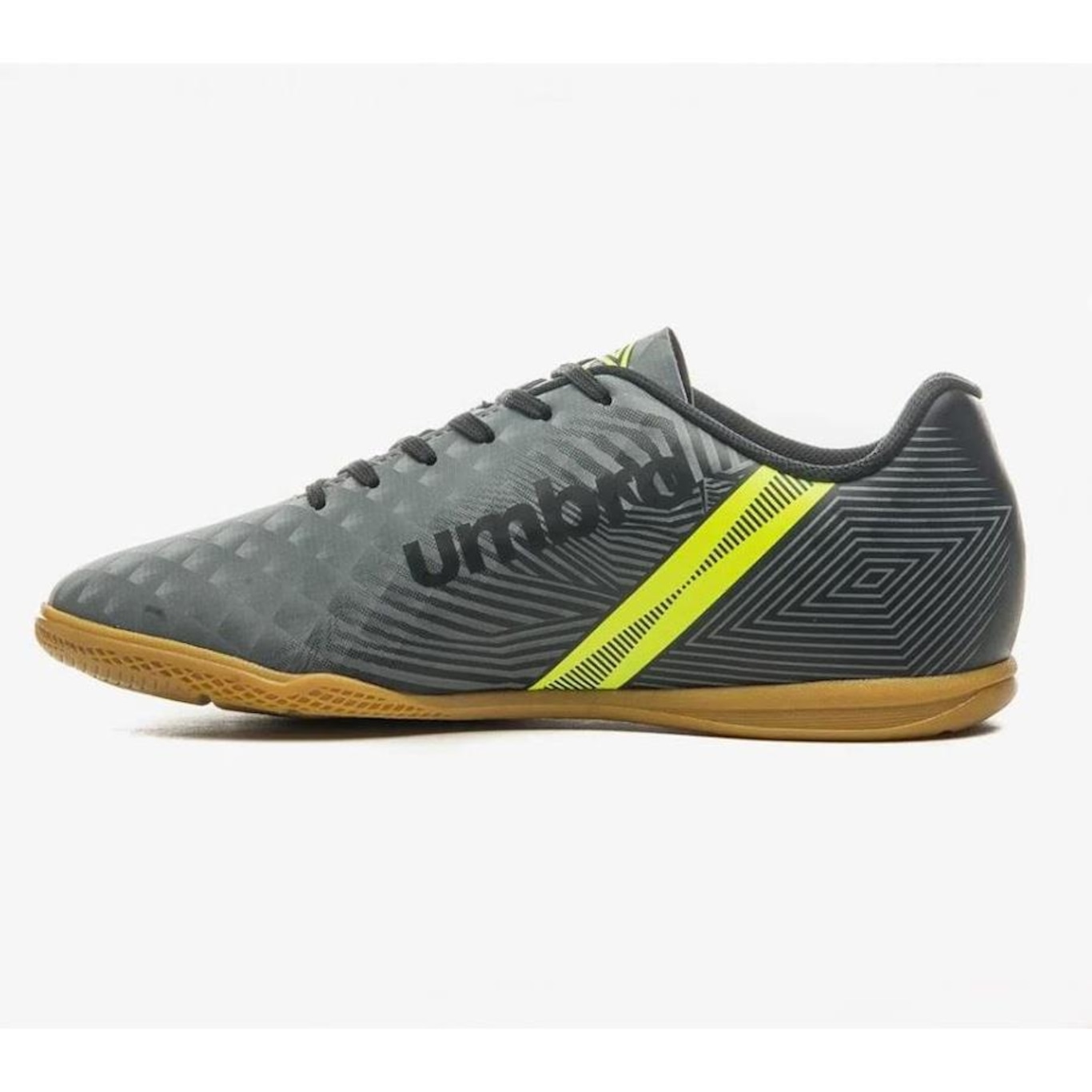 Chuteira Futsal Umbro Illusion - Cinza+Verde Limão - Foto 2