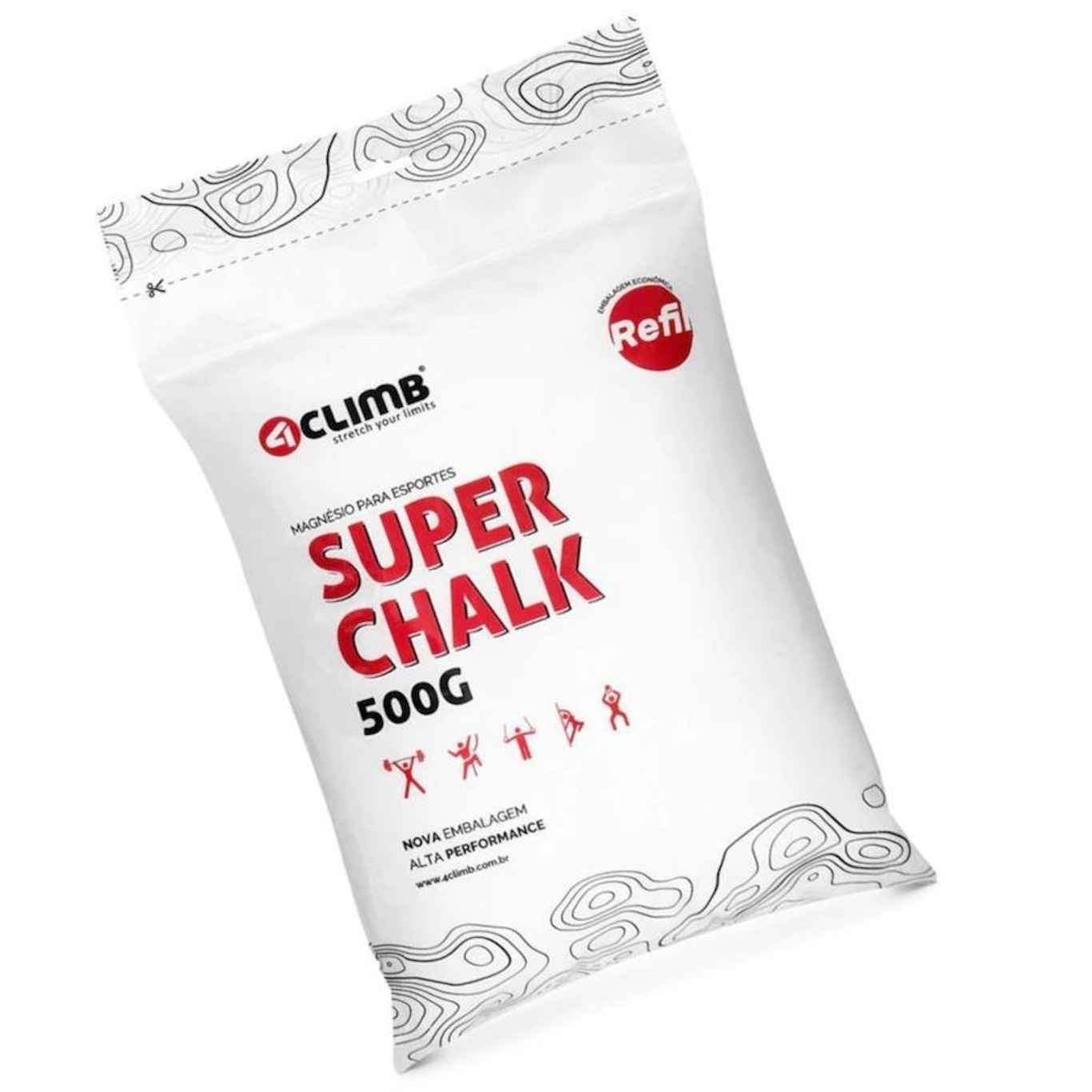 Magnésio em pó 4climb Super Chalk Extra Fino (Refil) - 500g - Foto 1