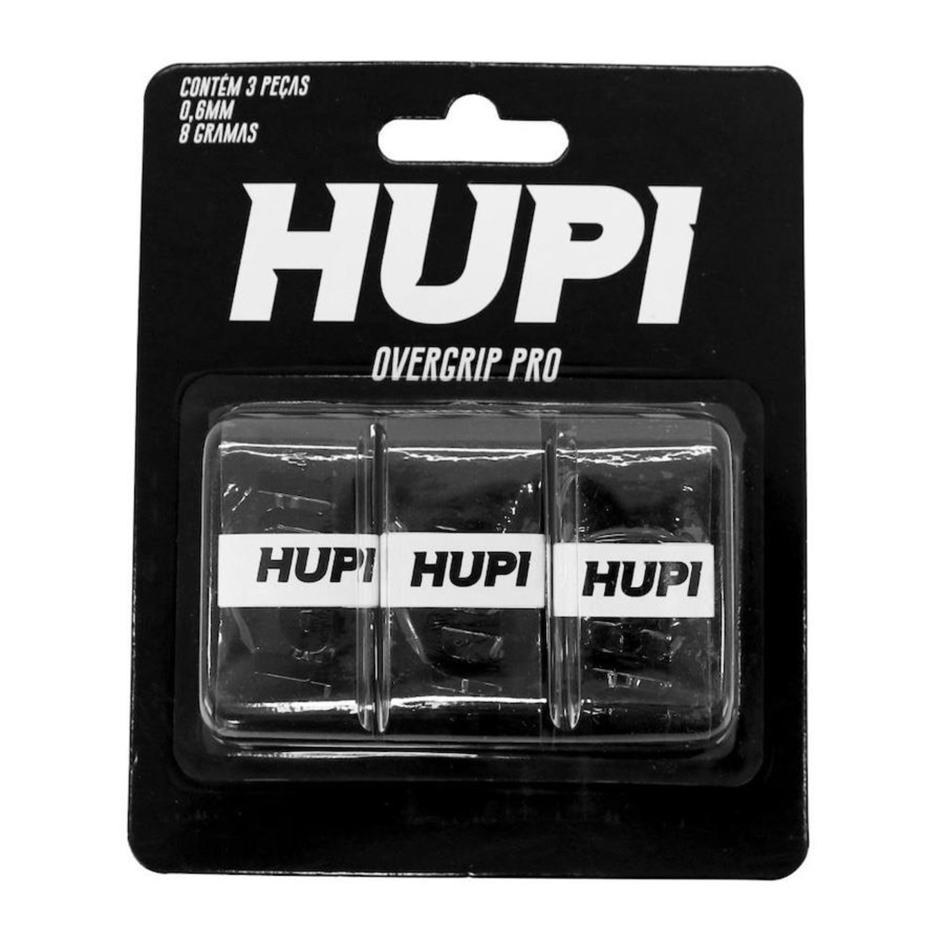 Overgrip HUPI Pro Preto Pack 03 Unidades - Foto 1