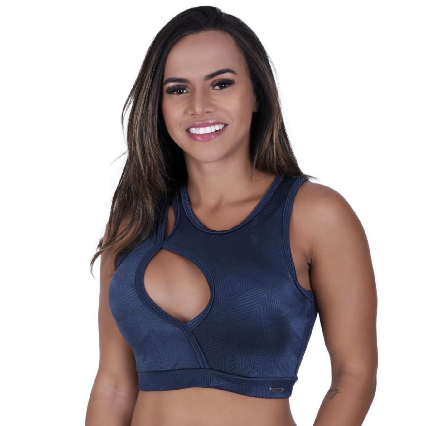 Top Fitness Cropped com Bojo Orbis Helo - Adulto - Foto 1