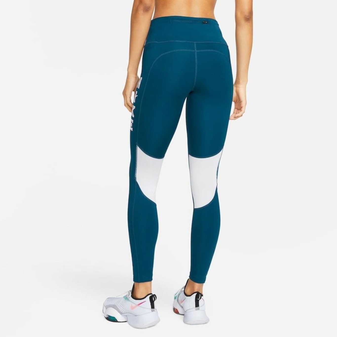 Legging Nike Dri-FIT Epic Fast Feminina - Preto+Branco