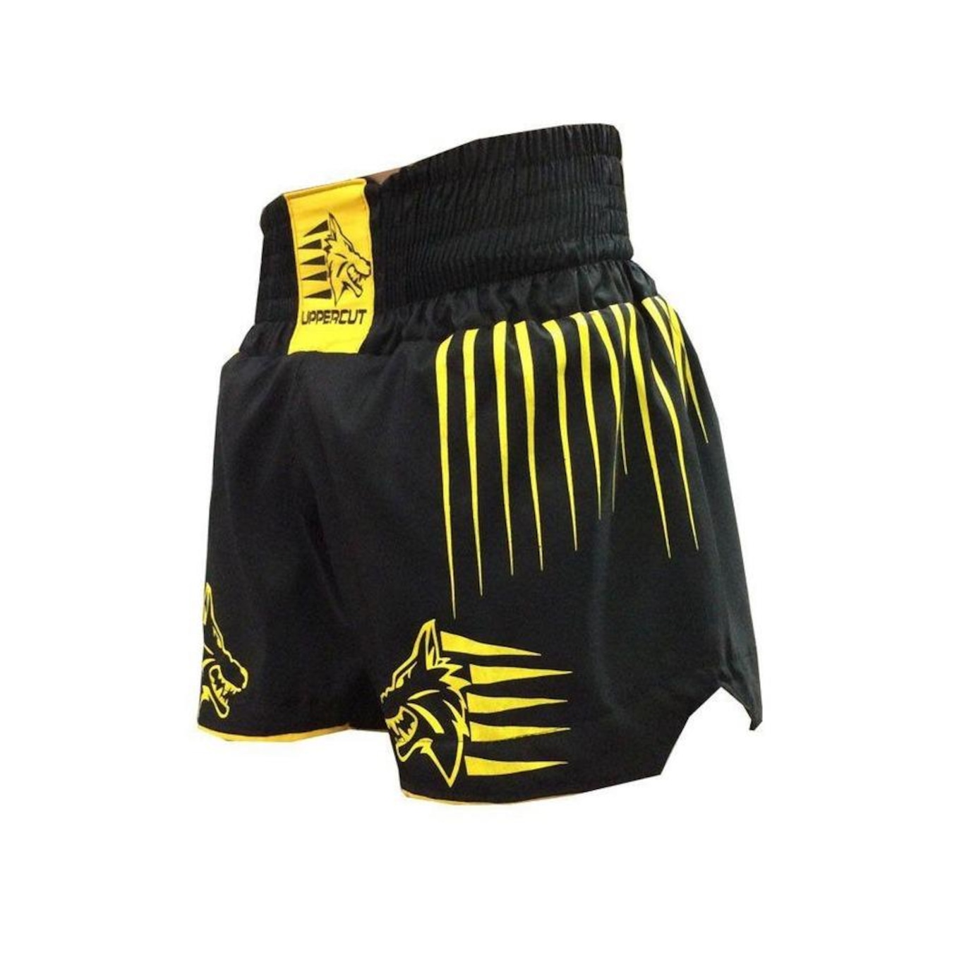 Calção Short Muay Thai / Kickboxing Claw Preto/Amarelo- Uppercut - Foto 2