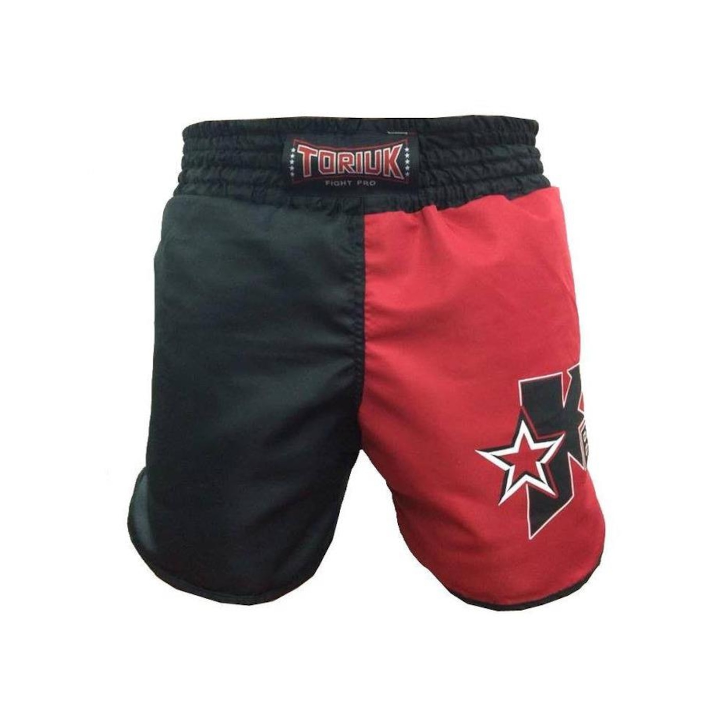 Calção Short Kickboxing Starfighter- Cavado Preto/Verm Toriuk - Foto 3