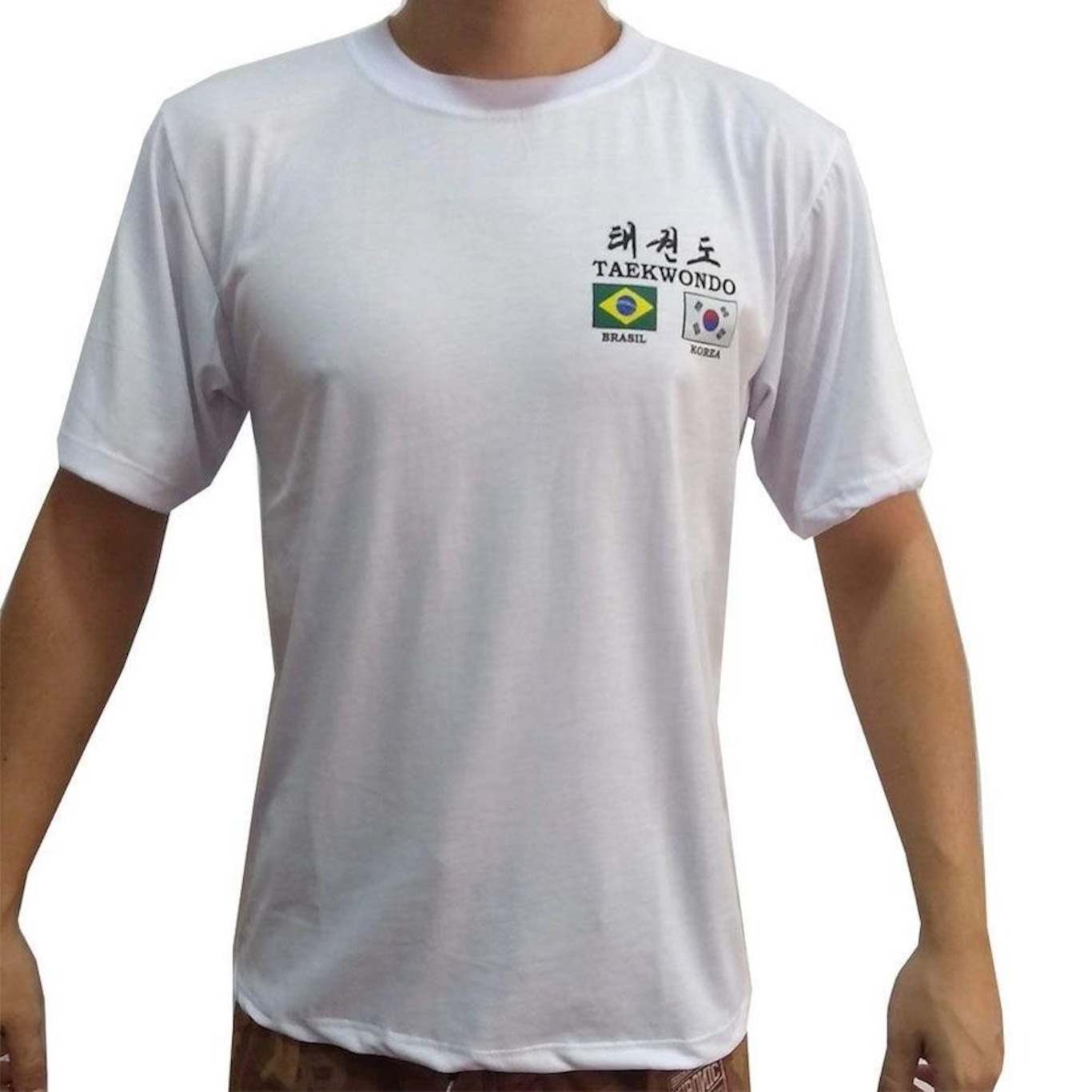 Camisa Camiseta Taekwondo Hangul - FB-2071 - Branca Taekwondo