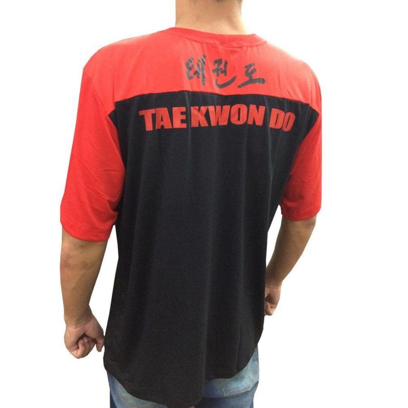 Camisa Camiseta Taekwondo Competidor V2 Preto/Verm Toriuk - Foto 3