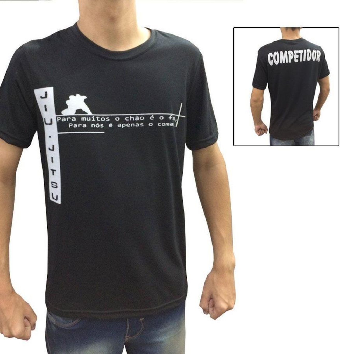 Camisa Camiseta Jiu Jitsu Vem para a Guarda Preto Duelo Fight - Foto 1