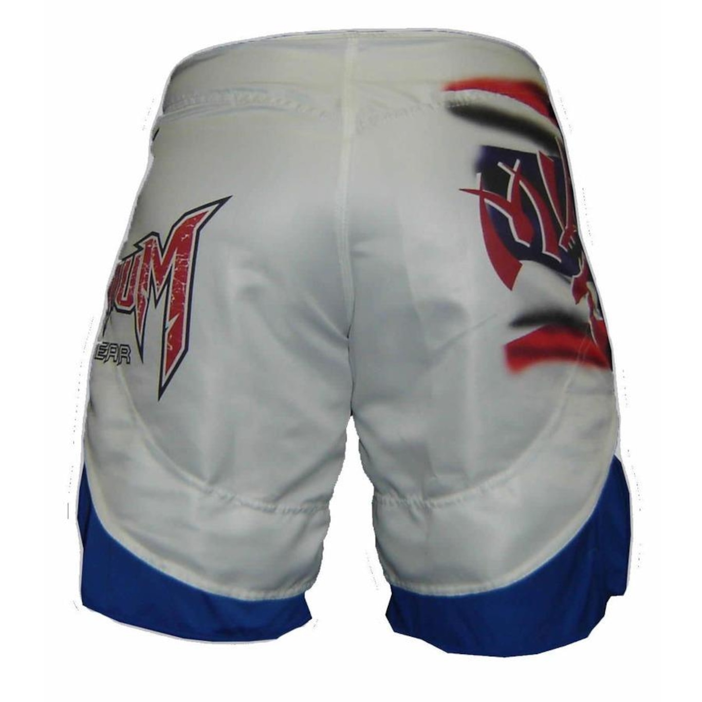 Bermuda Muay Thai MMA Dry 1653  Branco/Azul  Dominium - Foto 2