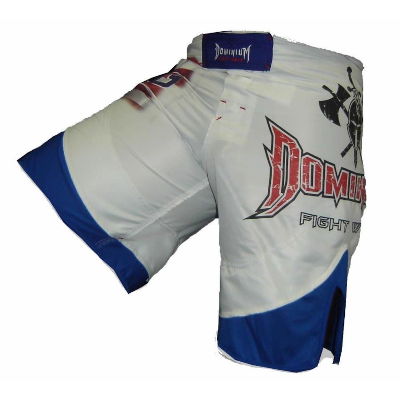 Bermuda Muay Thai MMA Dry 1653  Branco/Azul  Dominium - Foto 4