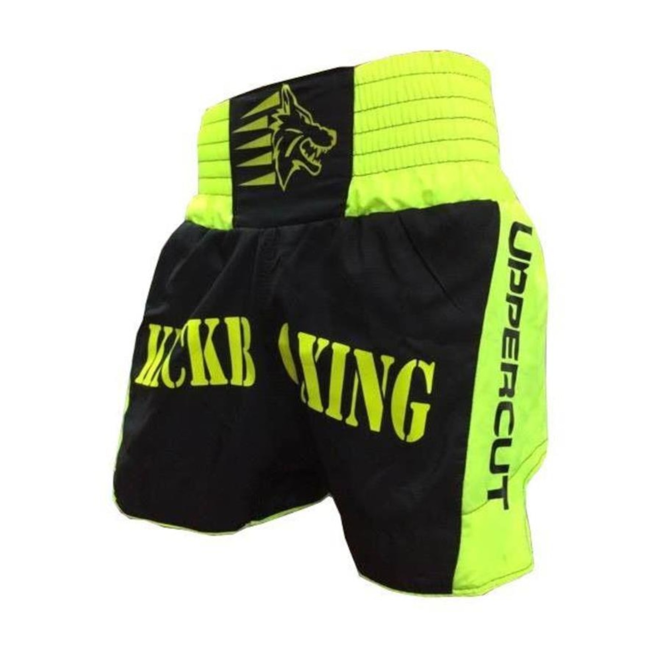 Calção Short Kickboxing  Premium Preto/Verde Uppercut - Foto 1