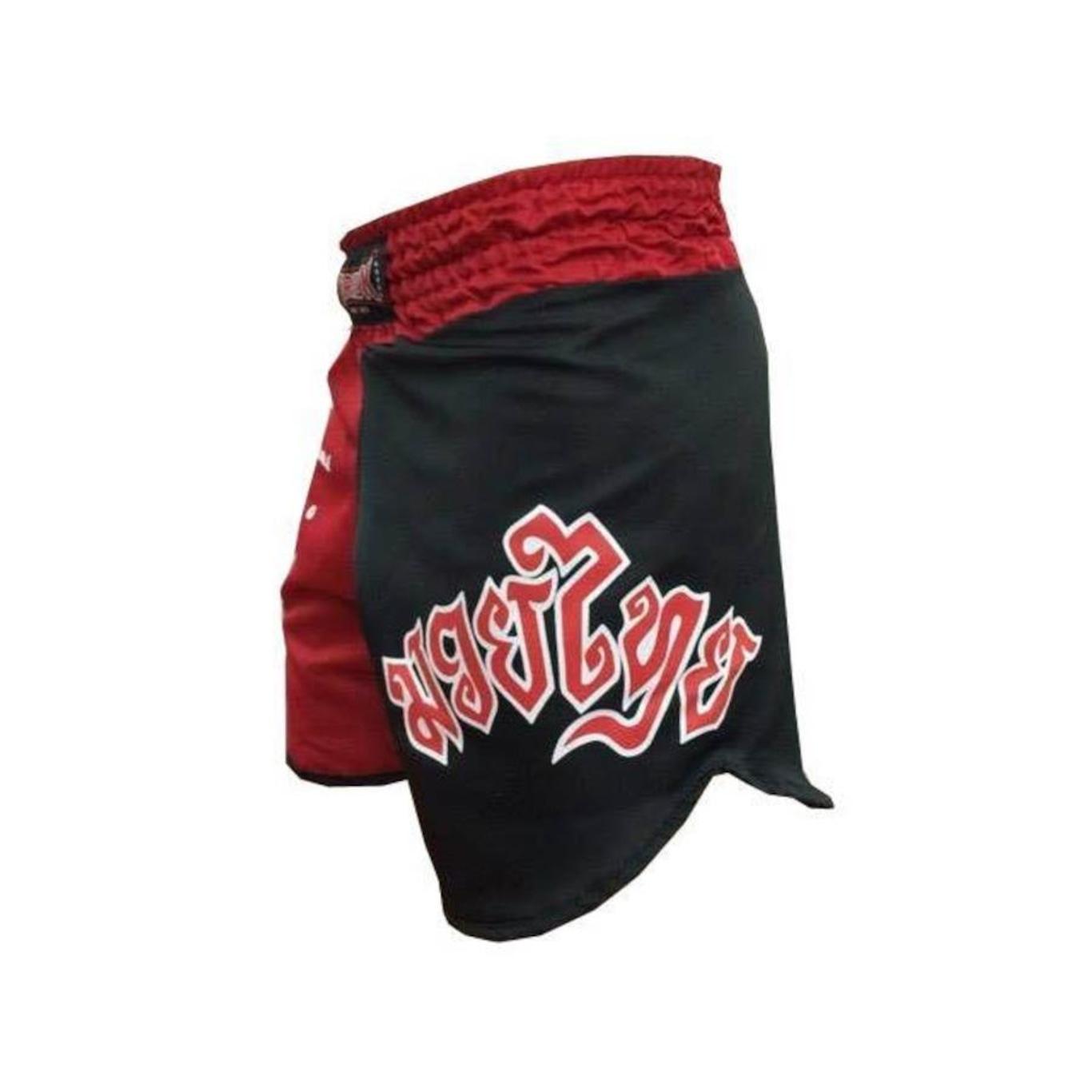 Calção Short Muay Thai Ram Muay-  Tribal V2 Cavado  Preto/Vermelho Toriuk - Foto 1