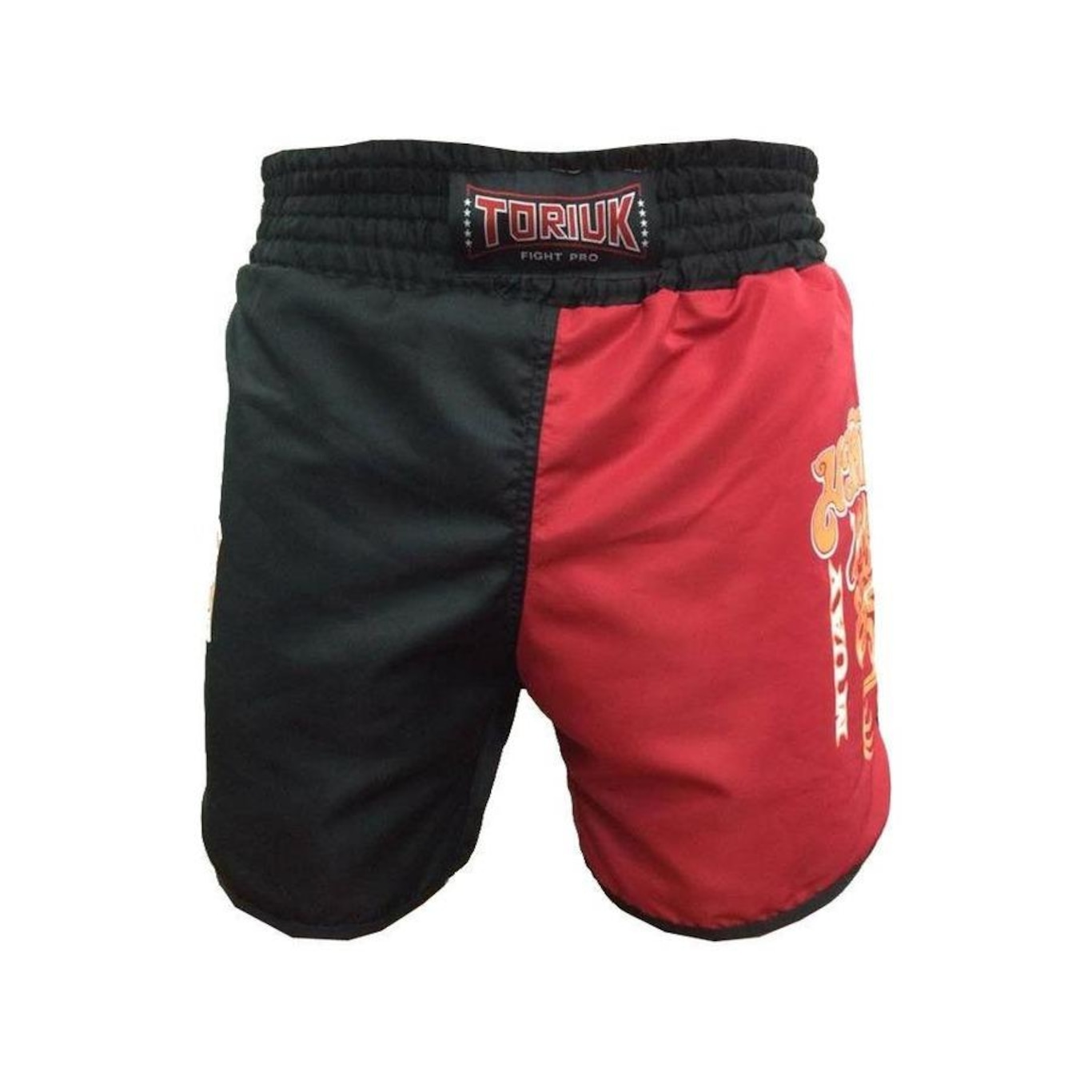 Calção Short Muay Thai Dragon on Fire Cavado Preto/Verm Toriuk - Foto 2