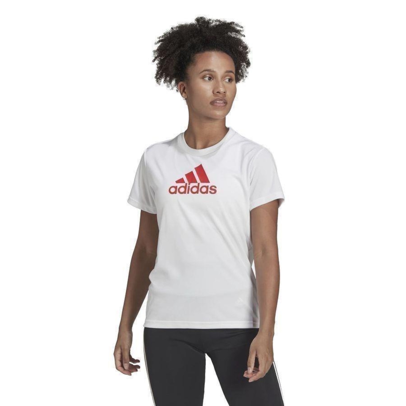 Camiseta adidas D2M Logo - Feminina - Foto 2