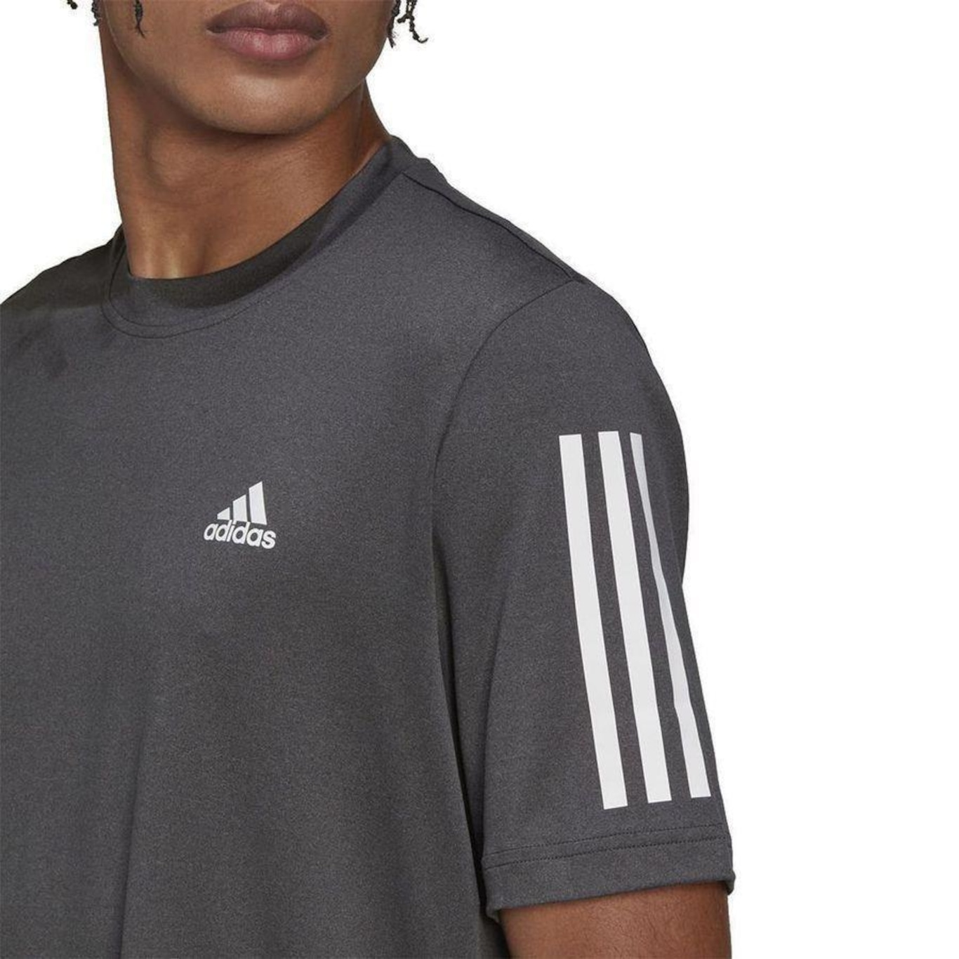 Camiseta adidas Training 365 3 Listras - Masculina - Foto 4