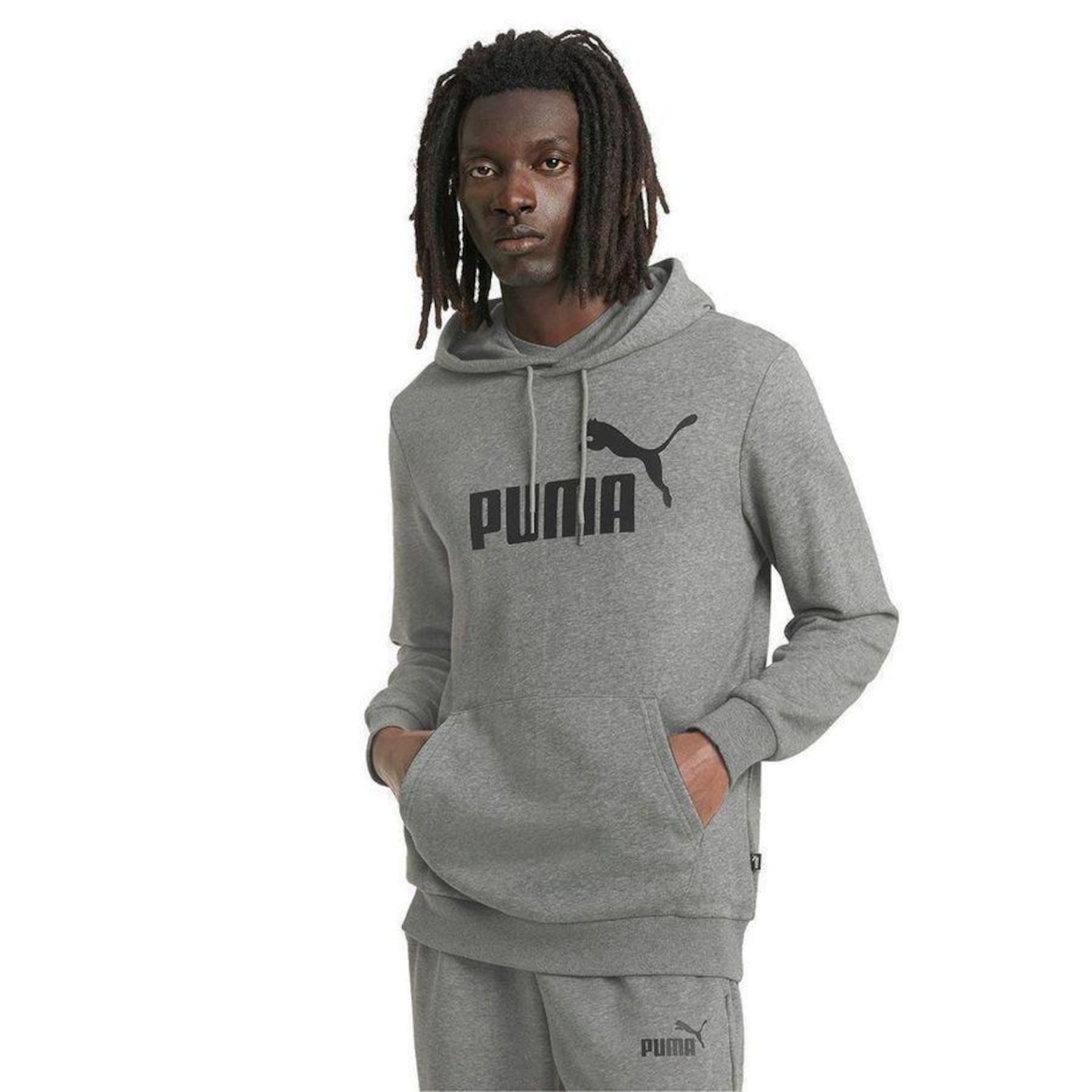 Blusão de Moletom com Capuz Puma Essentials Big Logo - Masculino - Foto 3