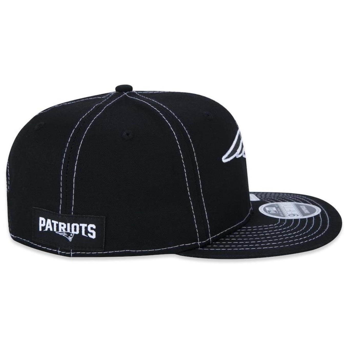 Boné Aba Reta New Era 9Fifty Original Fit NFL New England Patriots Core - Snapback - Adulto - Foto 6