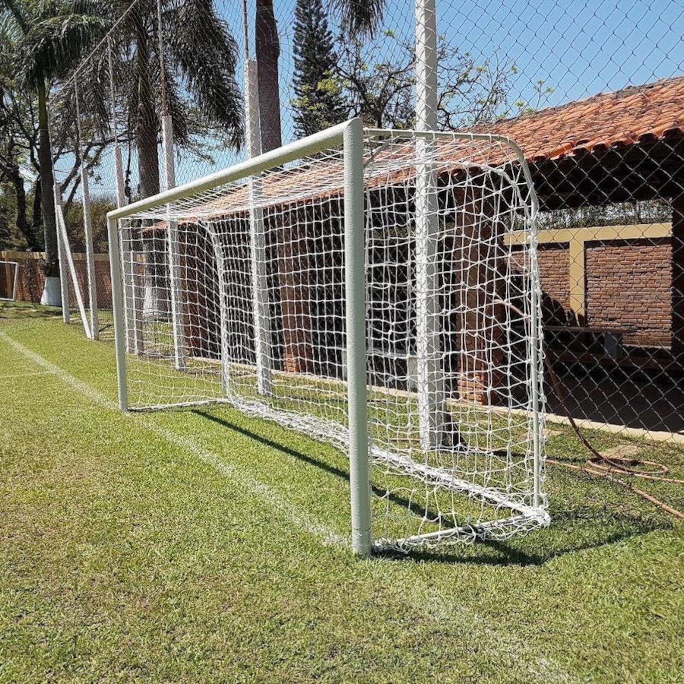 Rede para Trave de Gol Futsal Fio 4 Caixote Seda Futebol de Salão Gismar Redes - Par - Foto 4