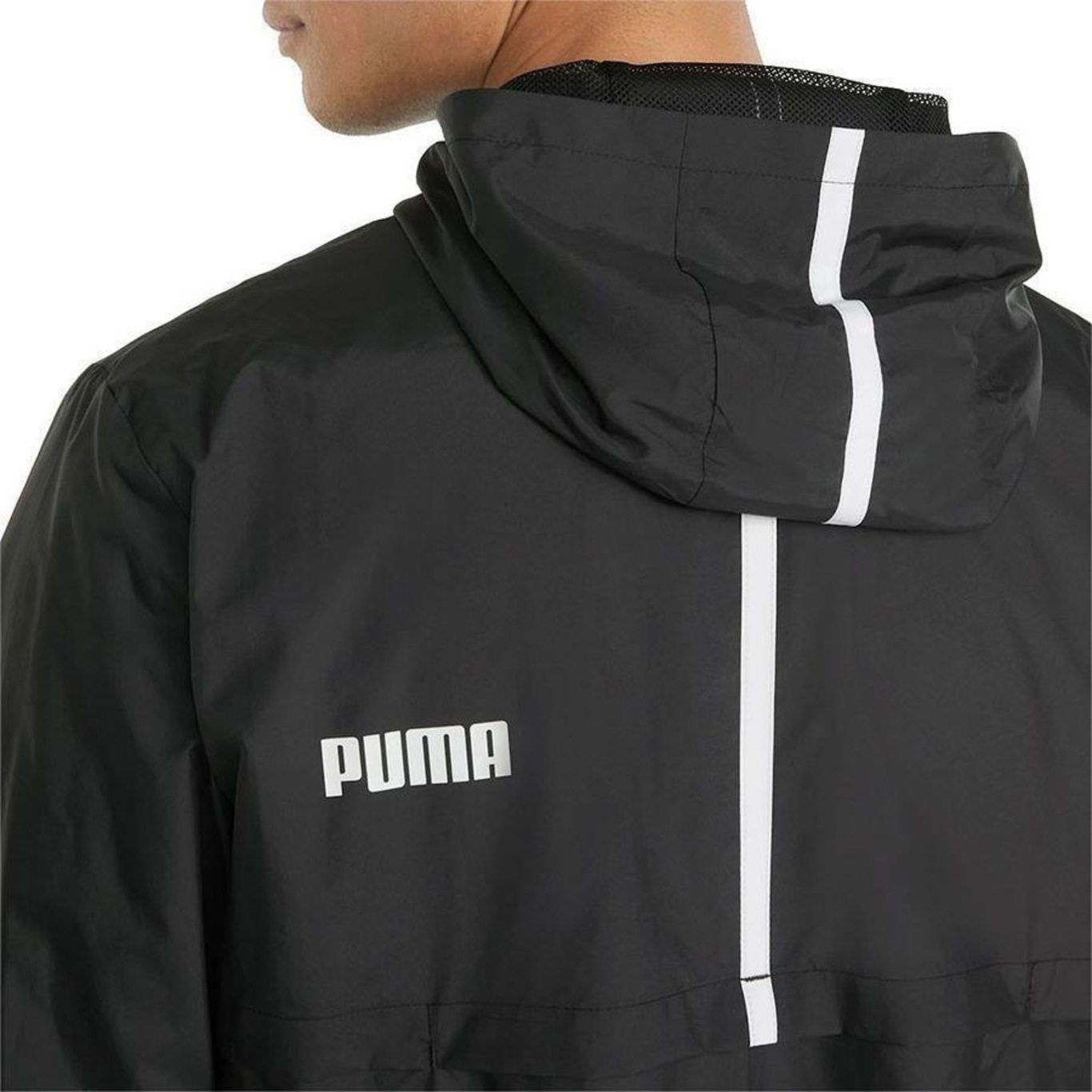 Jaqueta Corta Vento com Capuz Puma Essentials Solid - Masculina - Foto 4