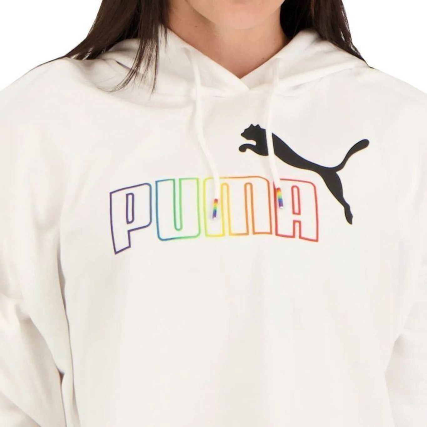 Blusão de Moletom Puma Cropped Essentials - Feminino - Foto 3