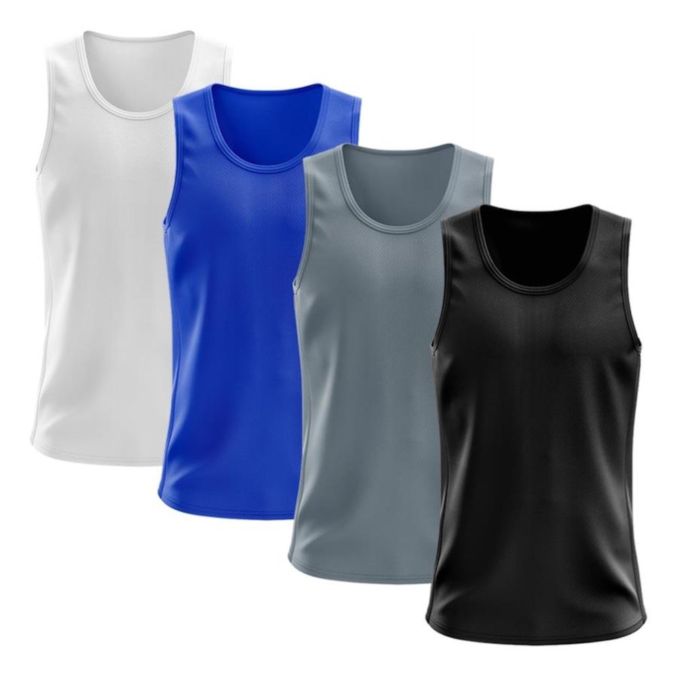Camiseta Regata Térmica Whats Wear Dry Fit com Proteção Solar UV -  Masculina - 4 Unds em Promoção