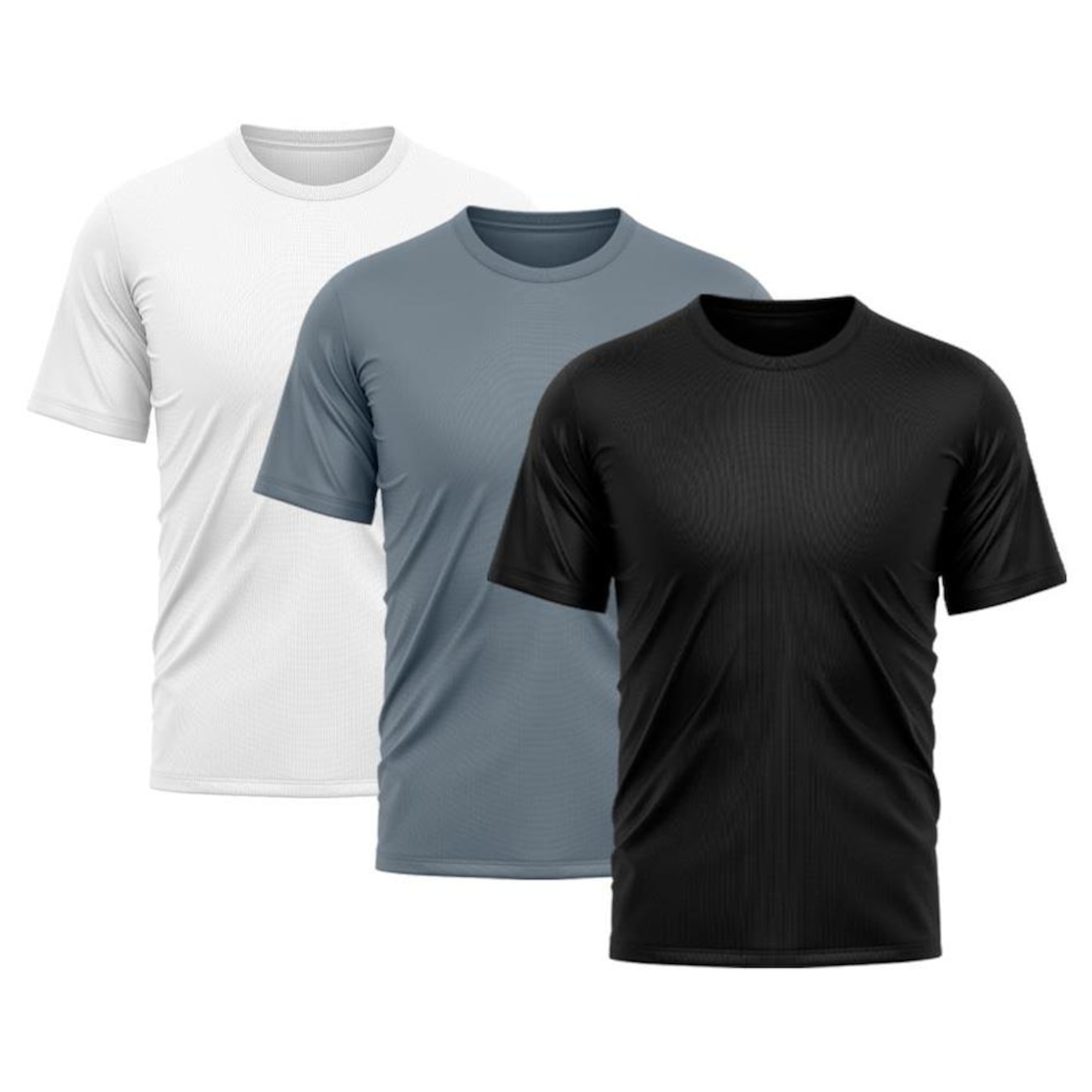 Camiseta Whats Wear Lisa Dry Fit com Proteção Solar UV - Masculina - 3 Unds - Foto 1