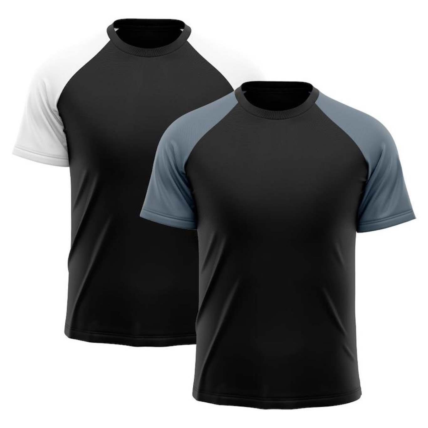 Camiseta Whats Wear Raglan Dry Fit com Proteção Solar UV - Masculina - 2 Unds - Foto 1