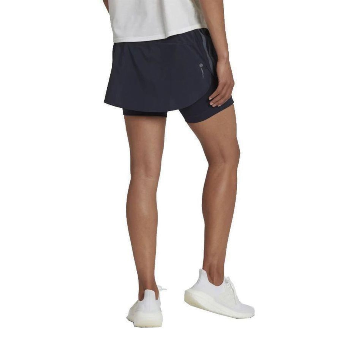 Saia Shorts adidas Run 3 Stripes - Feminino - Foto 2