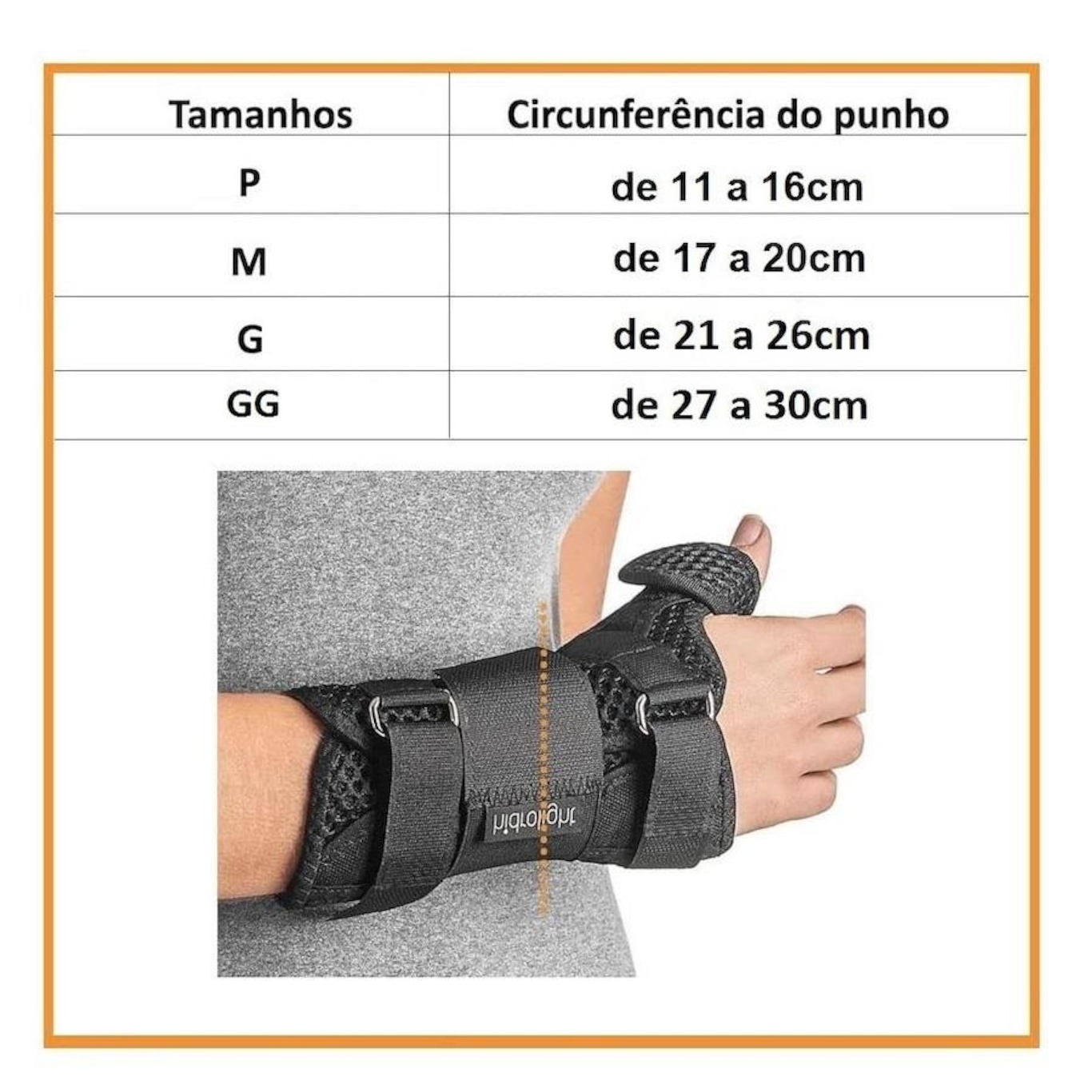 Órtese Munhequeira Hidrolight com Polegar - Tala - Punho Direito - Adulto - Foto 4