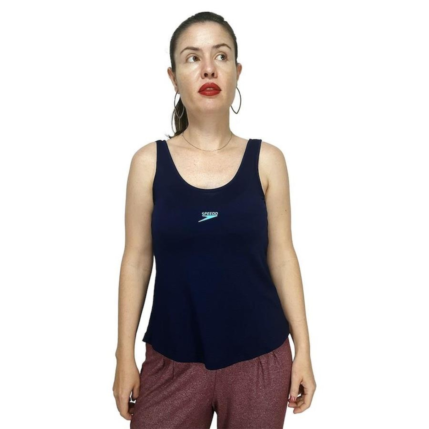 Camiseta Regata Speedo Texturizada Poliamida - Feminina - Foto 1