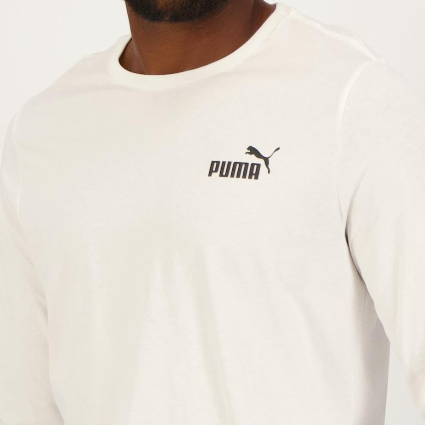 Camiseta Puma Manga Longa ESS Small Logo - Masculina - Foto 4