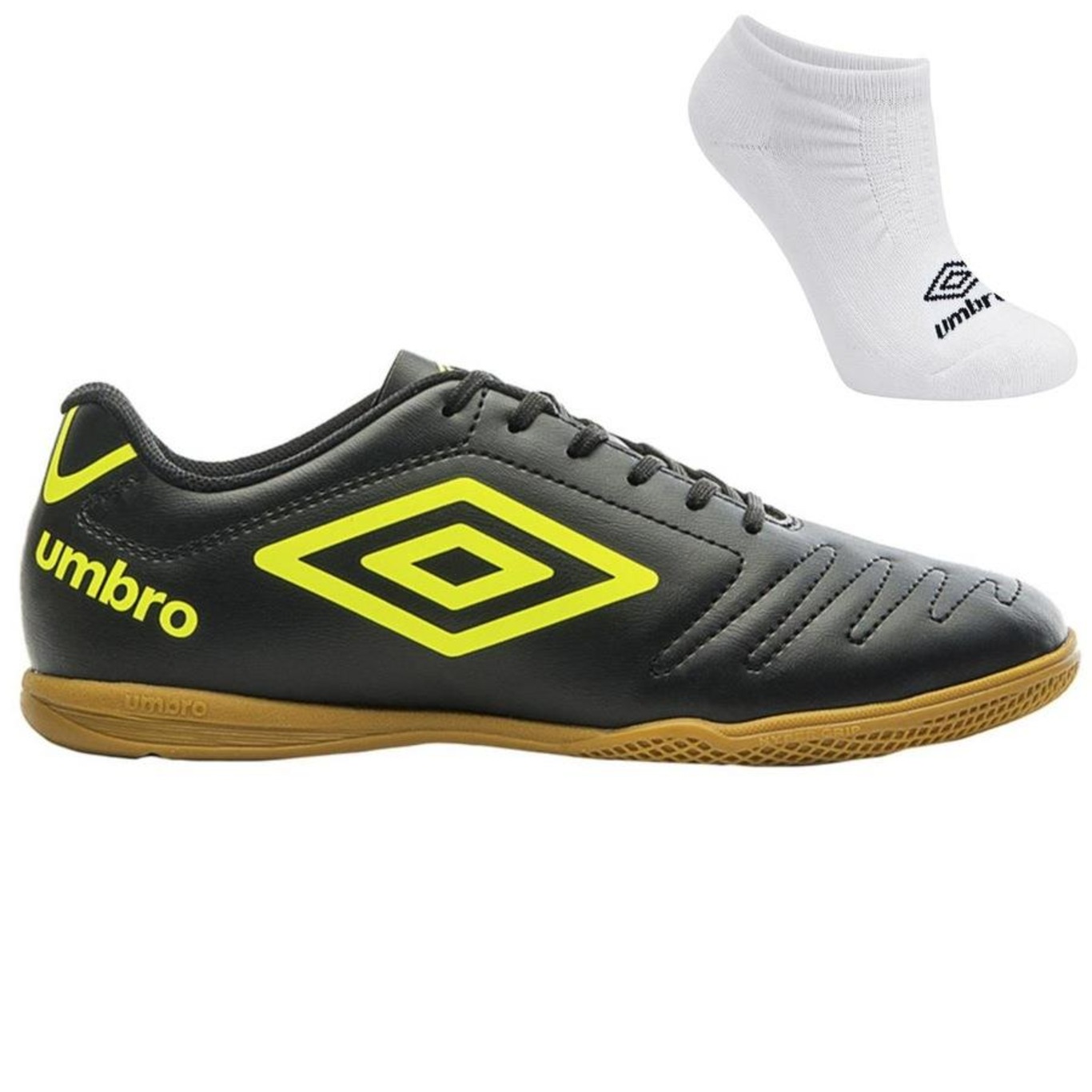 Chuteira Futsal Umbro Class + Par de Meias - Adulto - Foto 1