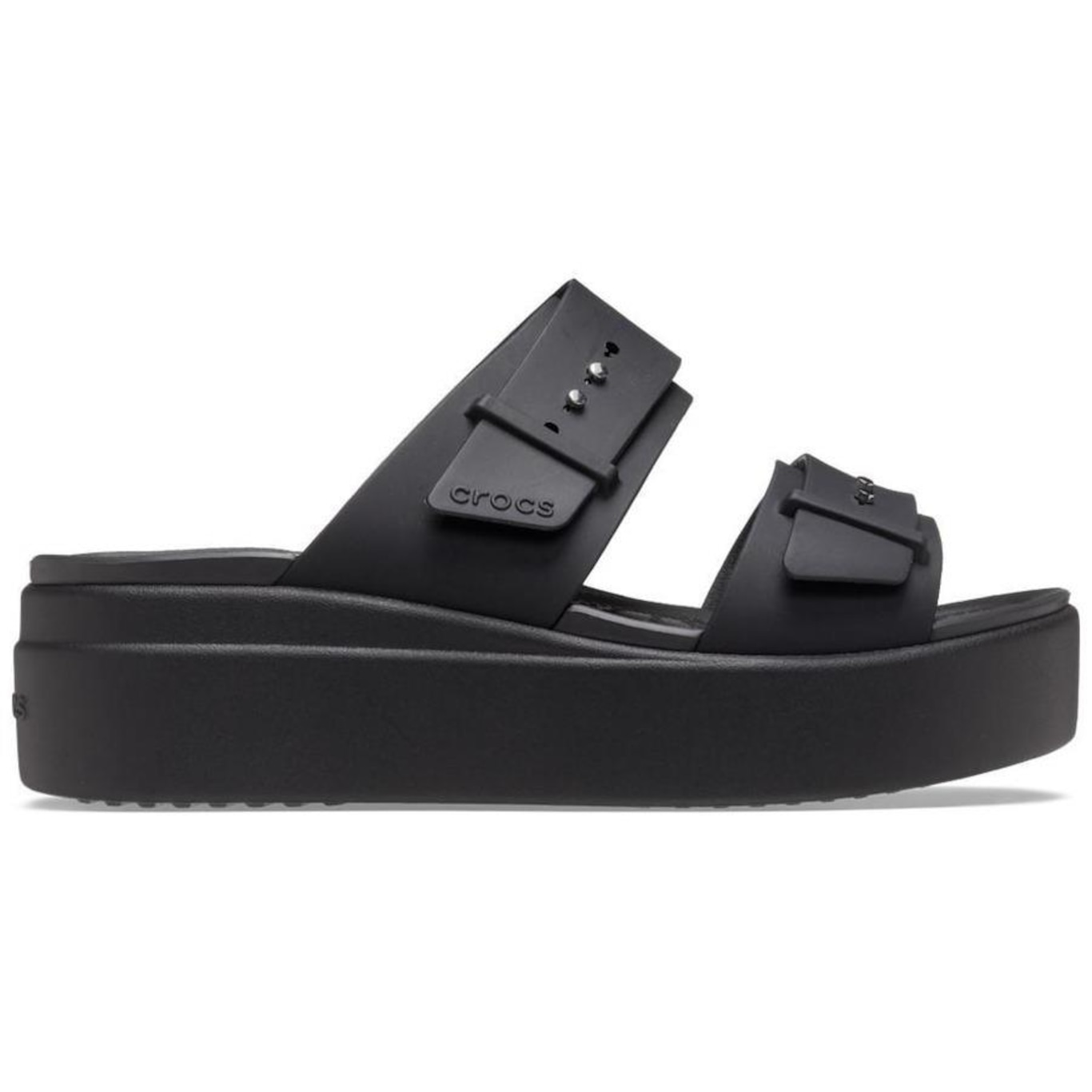 Sandália Crocs Brooklyn Sandal Low Wedge - Feminino - Foto 1