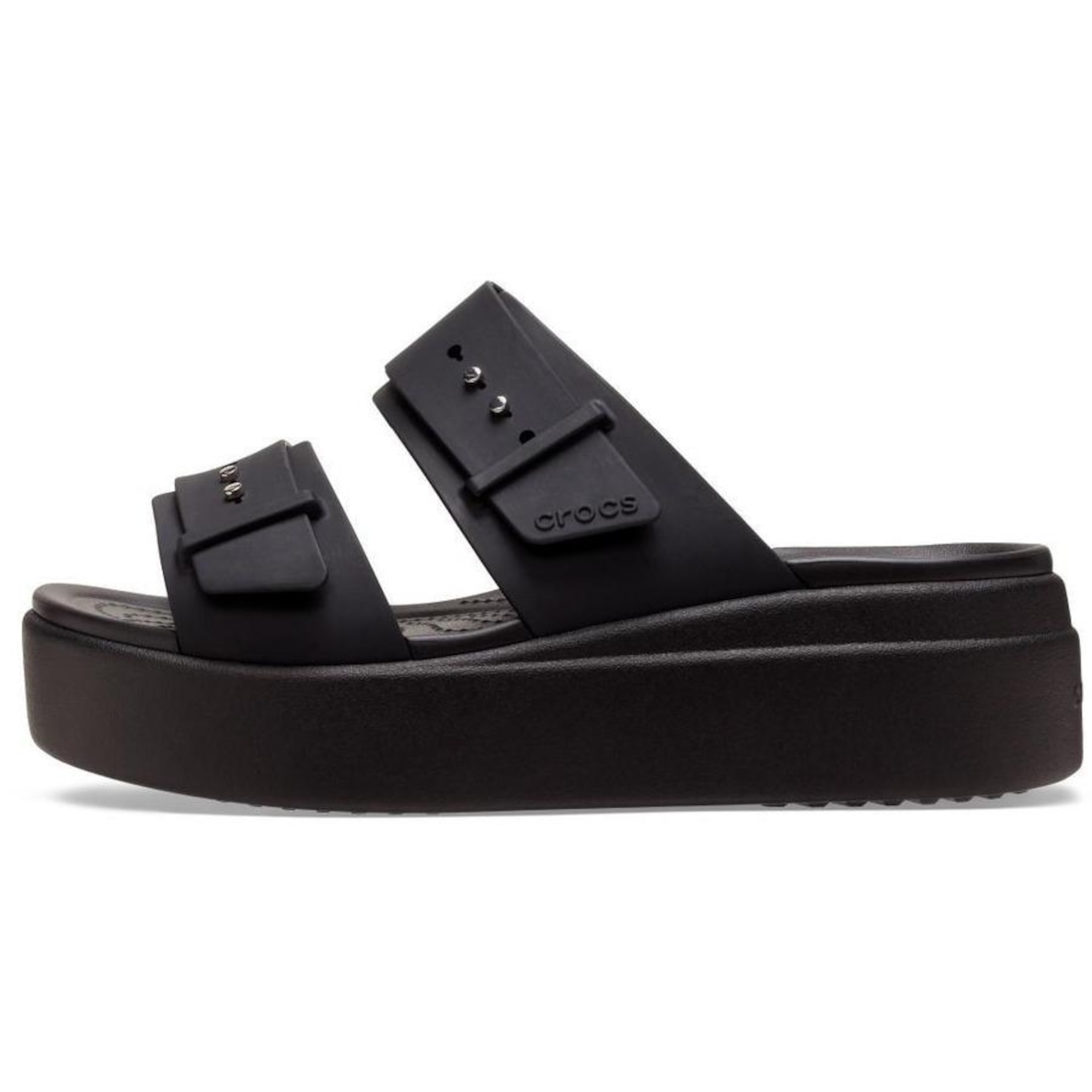 Sandália Crocs Brooklyn Sandal Low Wedge - Feminino - Foto 2