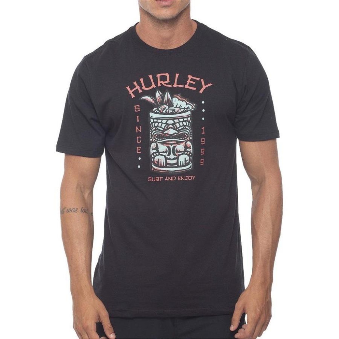 Camiseta Hurley Silk Tiki Drink SM23 - Masculina - Foto 1