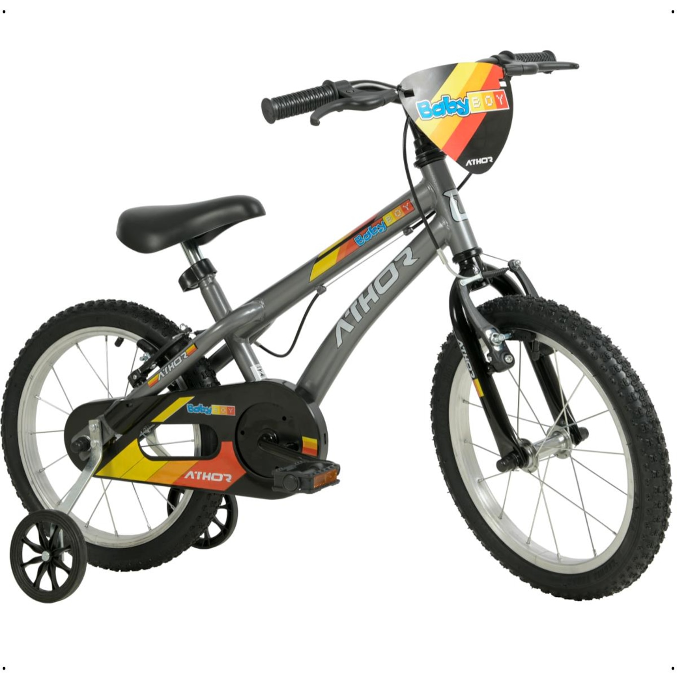 Bicicleta Athor Baby Boy com Rodinha - Aro 16 - Freio V-Brake - 1 Velocidade - Infantil - Foto 1