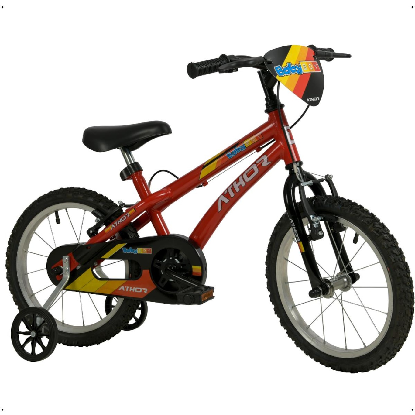 Bicicleta Athor Baby Boy com Rodinha - Aro 16 - Freio V-Brake - 1 Velocidade - Infantil - Foto 1