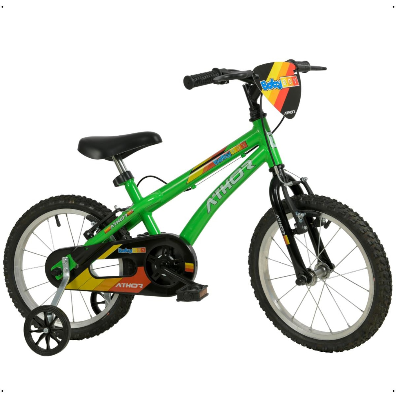 Bicicleta Athor Baby Boy com Rodinha - Aro 16 - Freio V-Brake - 1 Velocidade - Infantil - Foto 1