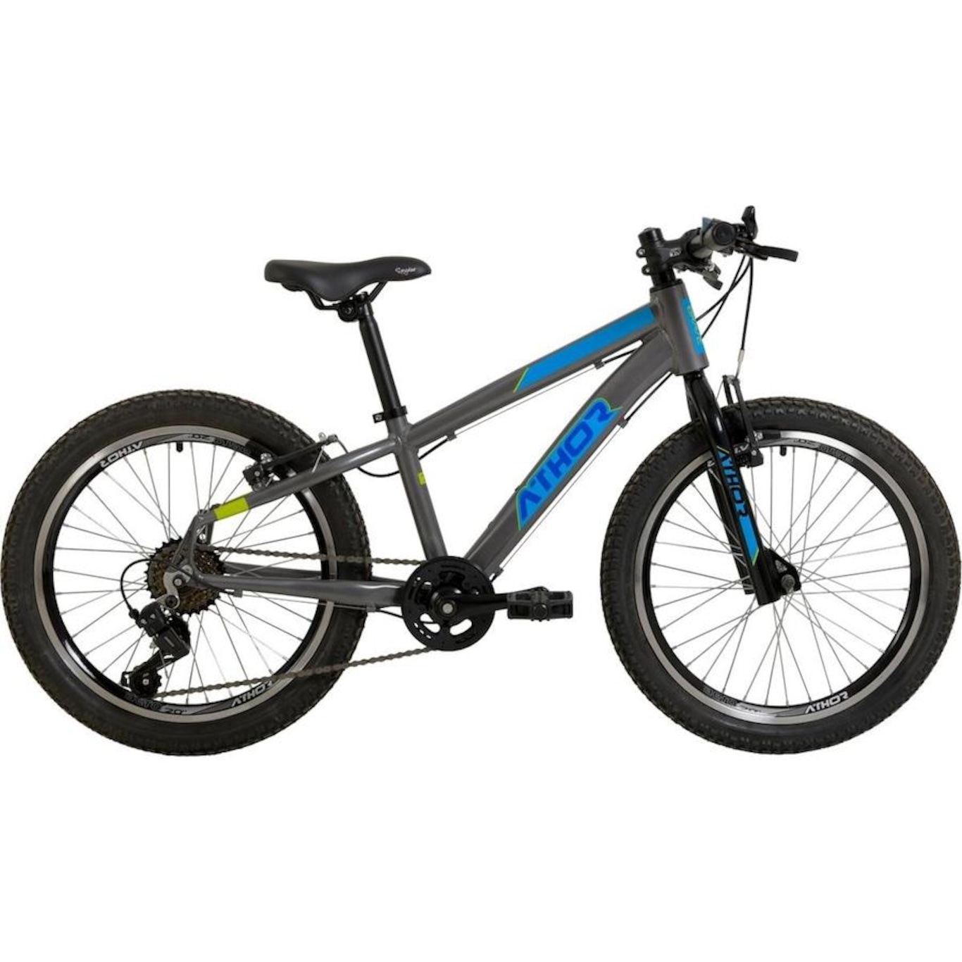 Bicicleta Aro 20 Athor Brave Tourney Freio V-Brake Shimano 7 Velocidades - Infantil - Foto 1