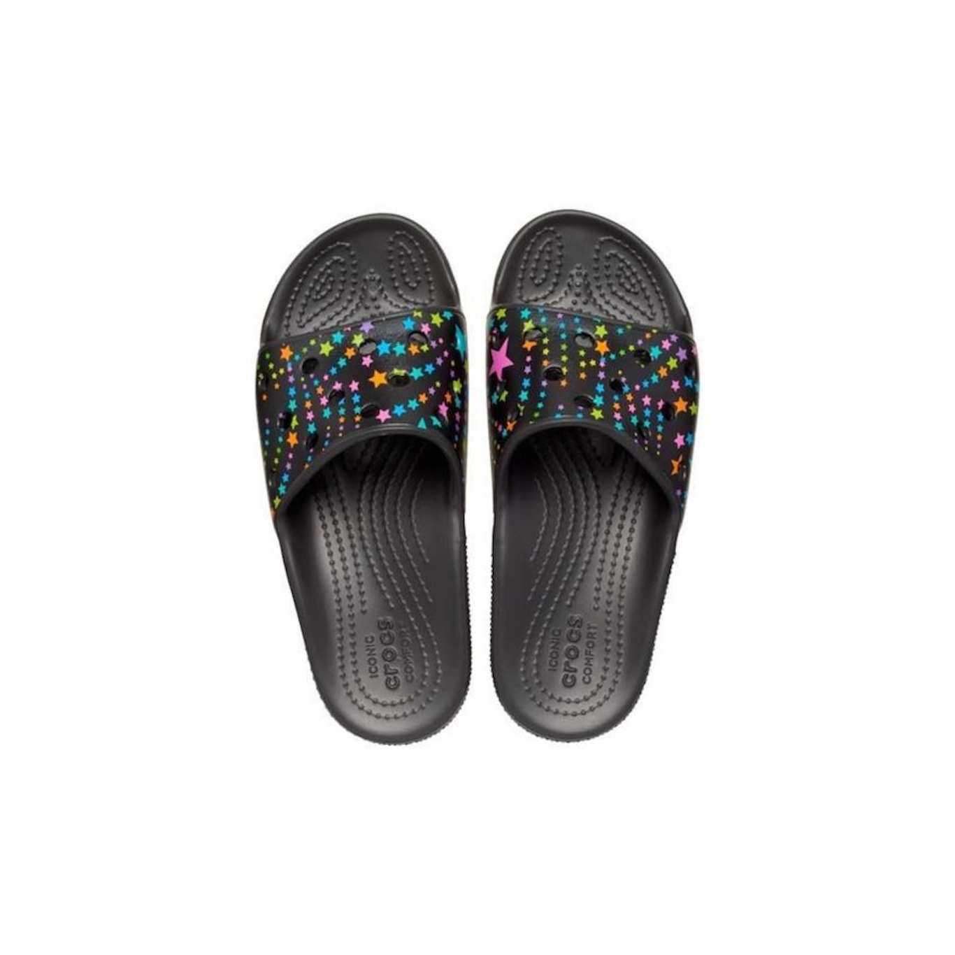 Sandália Crocs Classic Printed Kids Slide - Infantil - Foto 2