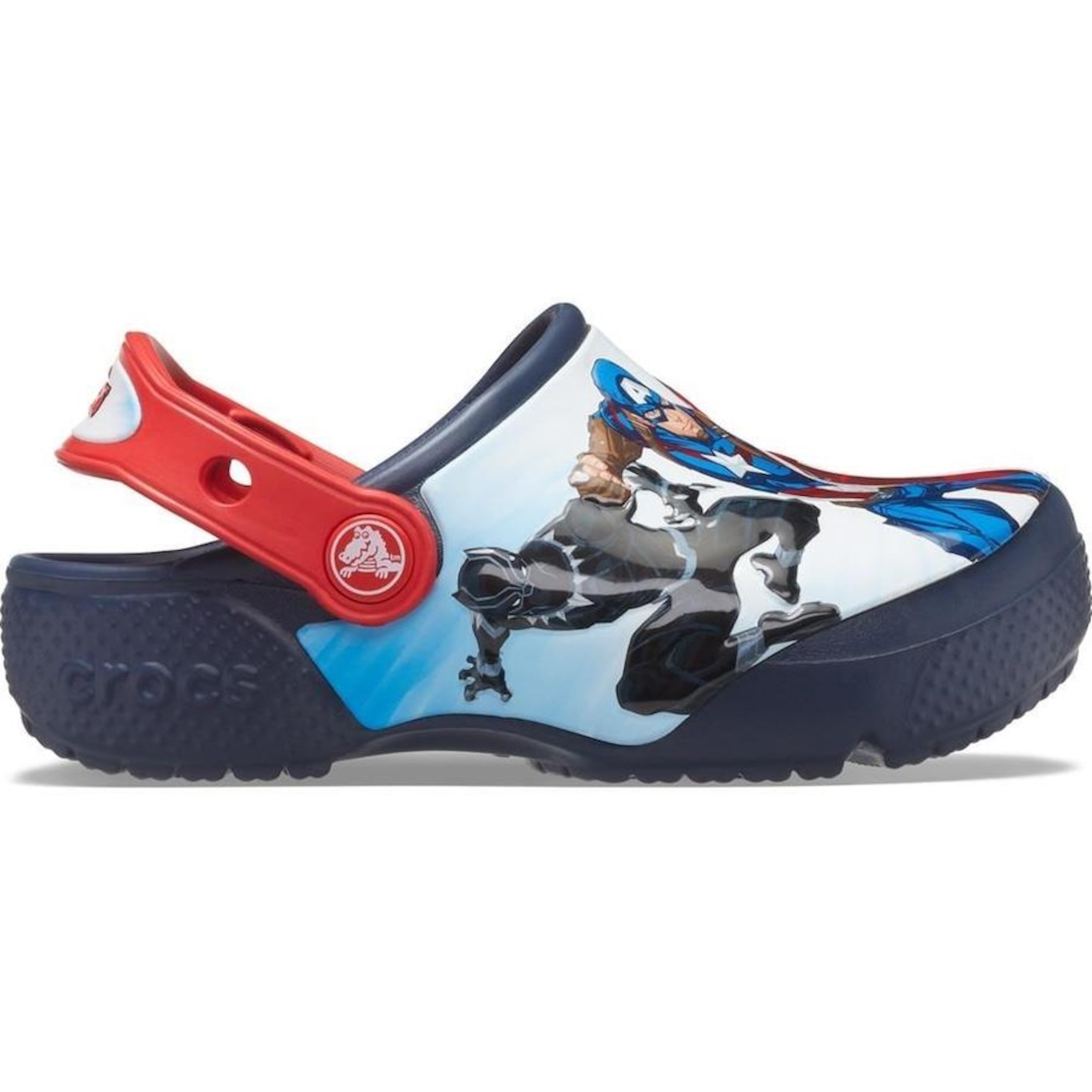 Sandália Crocs Fun Lab Avengers Patch Clog - Infantil - Foto 1