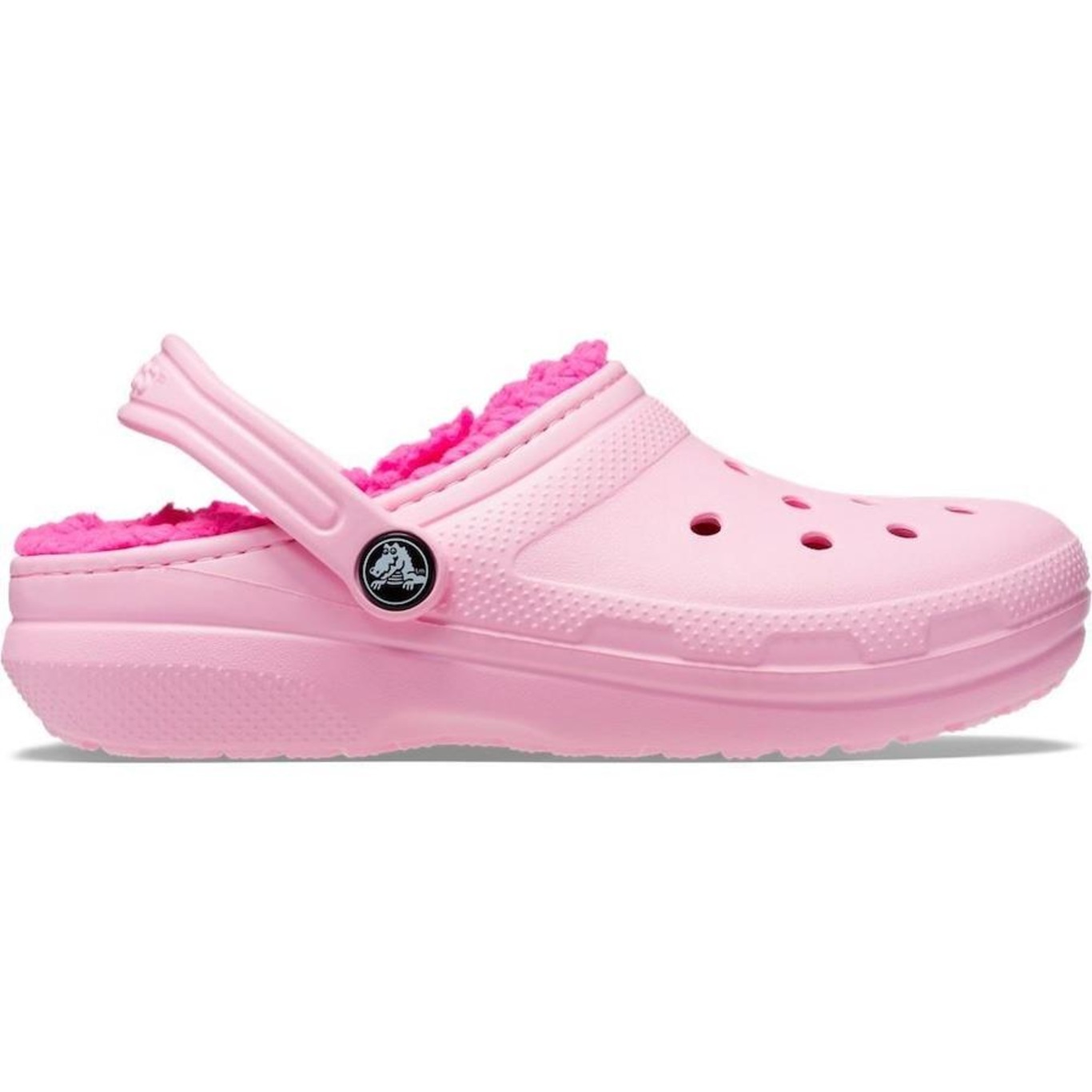 Sandália Crocs Classic Lined Clog - Infantil - Foto 1