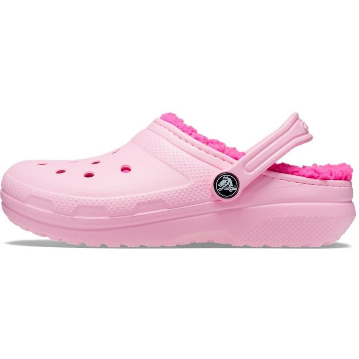 Sandália Crocs Classic Lined Clog - Infantil - Foto 2