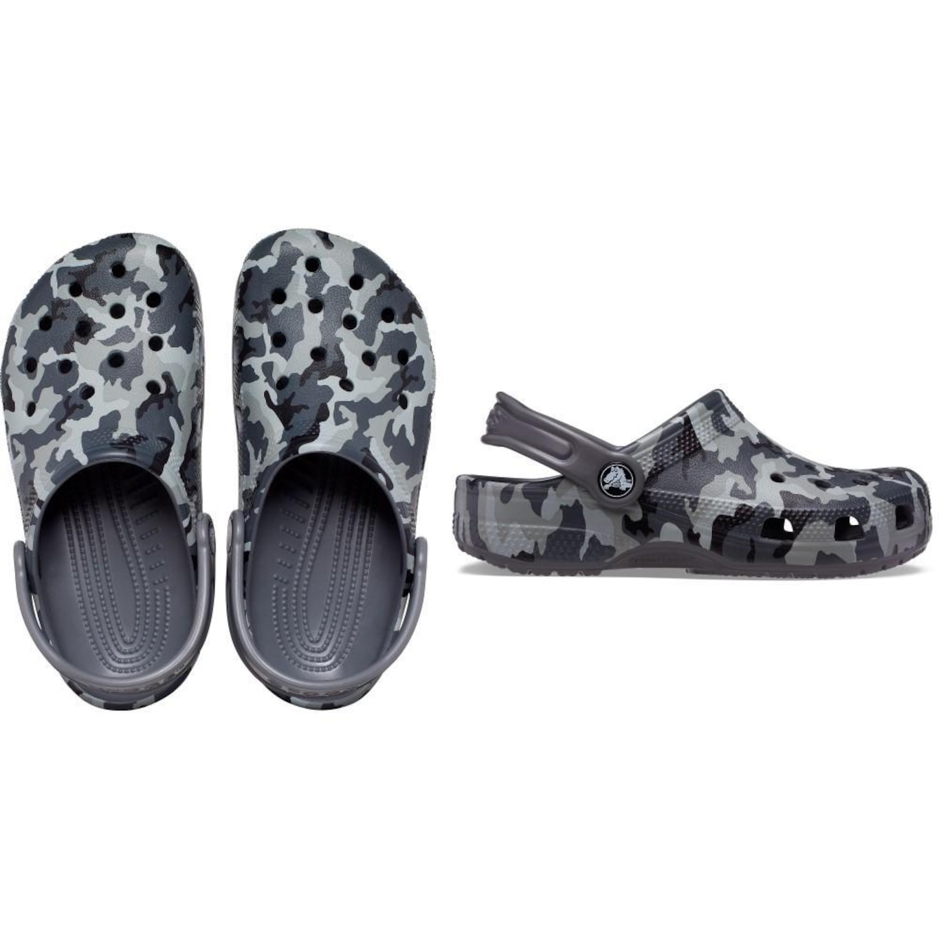 Sandália Crocs Júnior Classic Camo Clog K - Foto 1