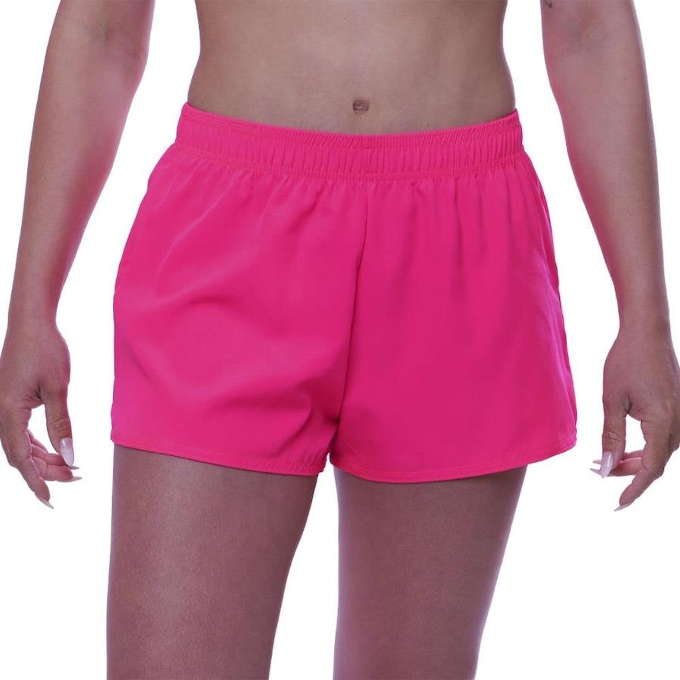 Shorts Curto Resina Esportivo - Feminino - Foto 1